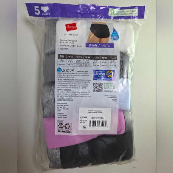 NWT Sealed Tagless Hanes Briefs 11/3X - Picture 2 of 2